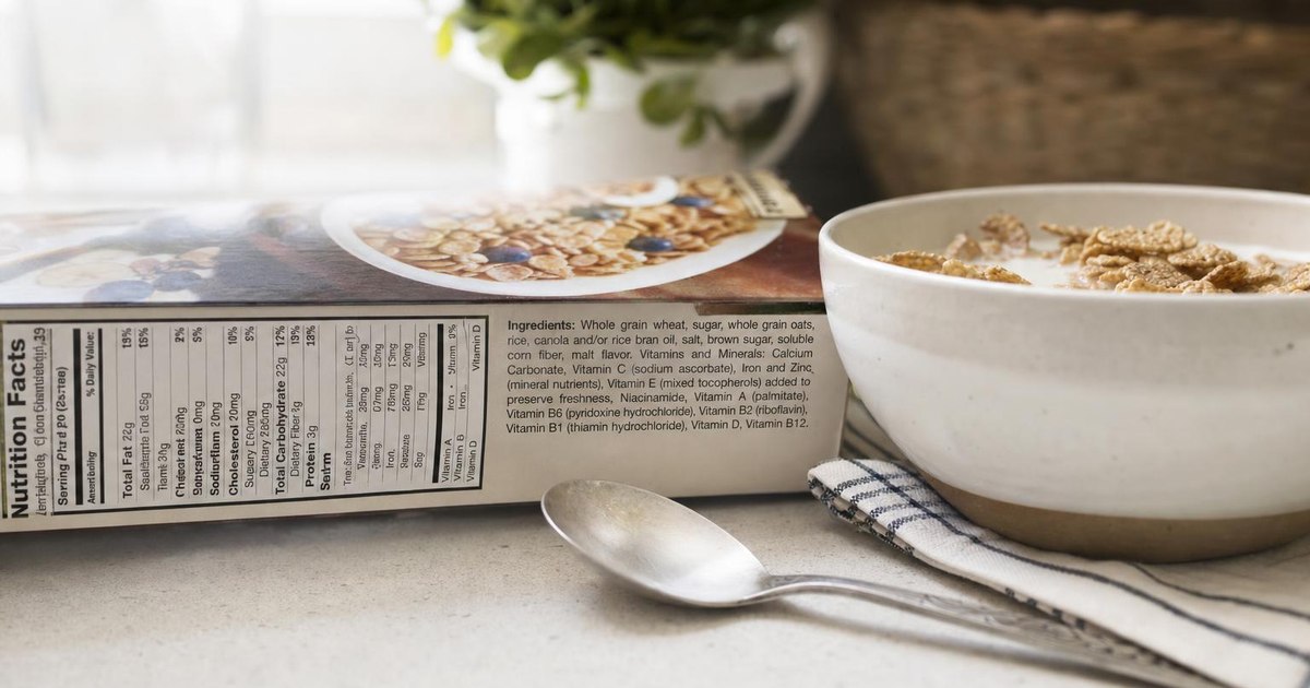 BHA (butylated hydroxyanisole, E320) appearing on a cereal box ingredient panel