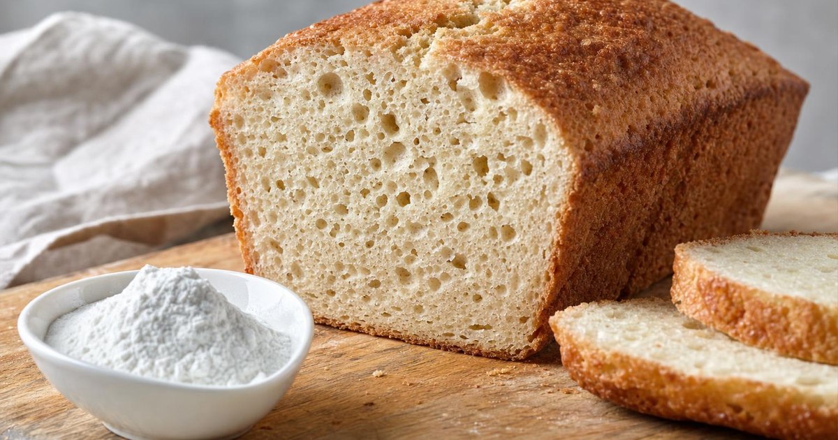 White xanthan gum powder used as a thickener in gluten-free baking and processed foods